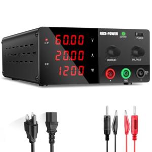 NICE-POWER Adjustable DC Power Supply 0-60V 20A