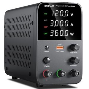 DC Variable Bench Power Supply with USB Quick-Charge