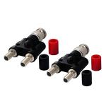 BNC Male to Dual Banana Female Adapter Pack of 2