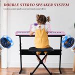 Ktaxon 61-Key Electric Keyboard Piano Set - Pink