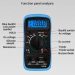 Digital Multimeter AC DC Volt Ohm Amp Tester XL830L