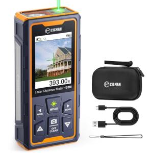 CIGMAN 393ft Green-Beam Laser Measuring Tool