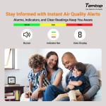 Temtop C10 Indoor CO2 Monitor with 180 Days Battery