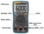 6,000 Counts True RMS Handheld Digital Multimeter