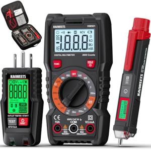 KAIWEETS Electrical Test Kit with Multimeter and Voltage Tester
