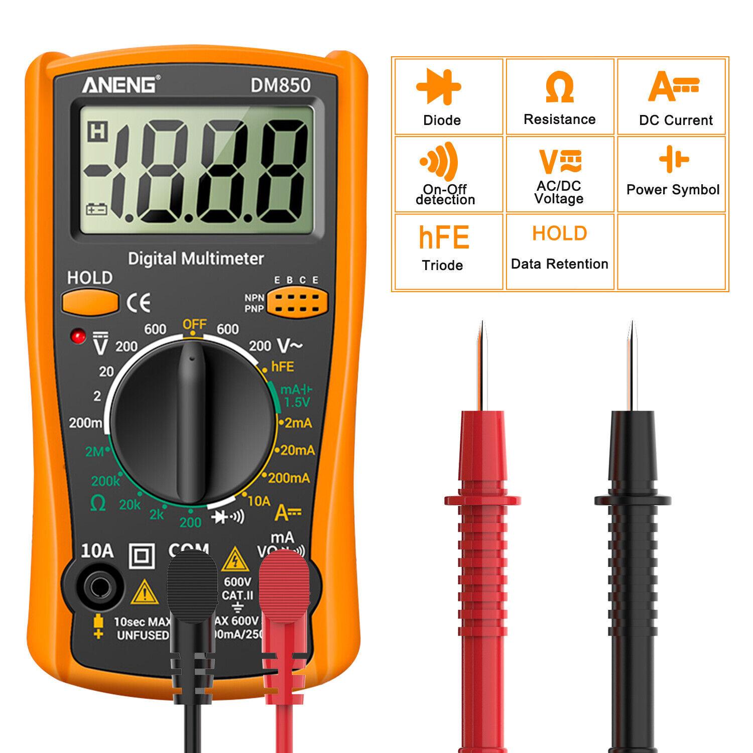 LCD Digital Multimeter for AC/DC Voltage Testing