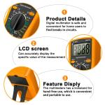 LCD Digital Multimeter for AC/DC Voltage Testing