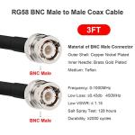 MOOKEERF 3FT BNC Coax Cable - 2 Pack