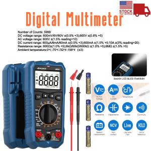 6000 Counts Digital Multimeter for AC/DC Testing