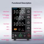 Adjustable DC Power Supply 0-30/60/120V 0-10A