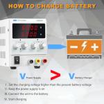 Adjustable 0-60V DC Power Supply with Display