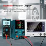 HANMATEK DC Power Supply (0-30 V 0-5 A) HM305M Mini Variable Switching Digital Bench Power Supply