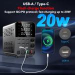 Adjustable 30V 5A DC Power Supply for Testing