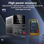 Adjustable 30V 5A DC Power Supply for Testing