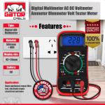 Digital Multimeter AC DC Volt Ohm Ammeter Tester