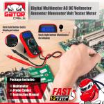 Digital Multimeter AC DC Volt Ohm Ammeter Tester