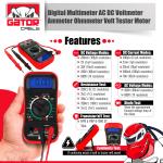 Digital Multimeter AC DC Volt Ohm Ammeter Tester