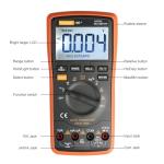 6000 Count Auto Ranging Digital Multimeter with Leads