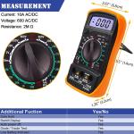 LCD Digital Multimeter for AC/DC Voltage Testing