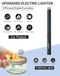 USB Rechargeable Electric Candle Lighter - Black