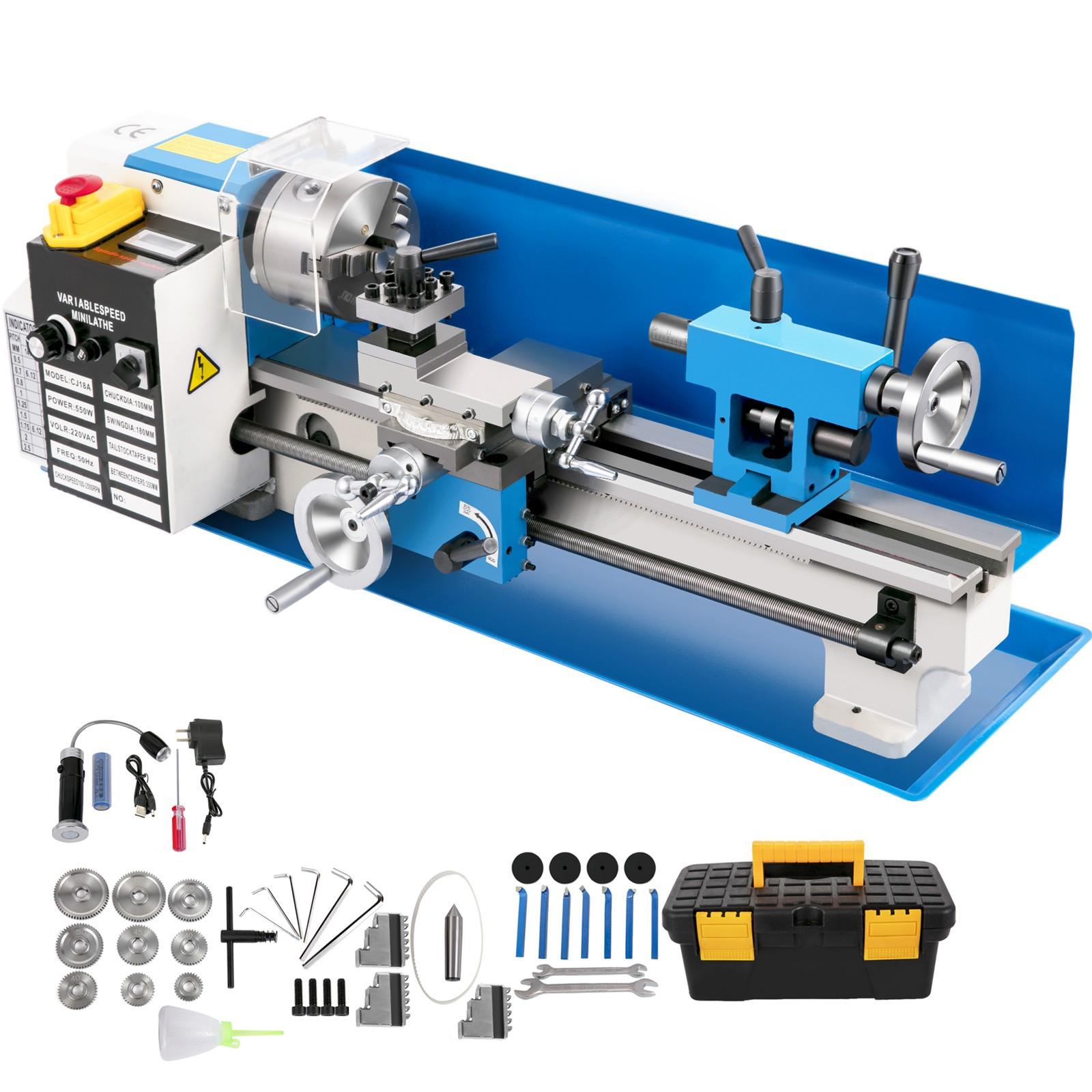 Mini Precision Wood Lathe - 550W Benchtop Tool