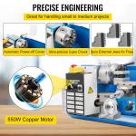 Mini Precision Wood Lathe - 550W Benchtop Tool