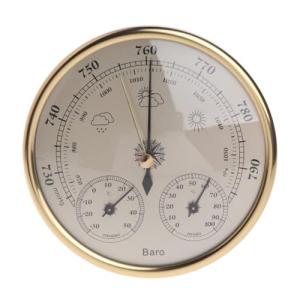 Analog Weather Barometer with Temperature and Humidity
