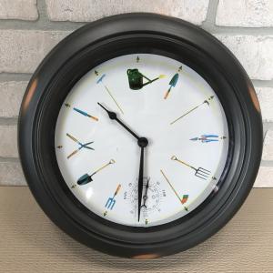 Vintage 1997 Garden Theme Bronze Wall Clock