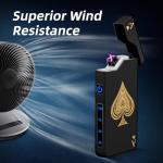 Rechargeable Dual Arc Electric Lighter - Black