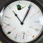Vintage 1997 Garden Theme Bronze Wall Clock