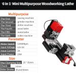 Compact 6-in-1 Mini Lathe Tool for Wood & Metal