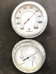 Steel Barometer and Thermometer Set