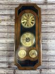 Bulova Weather Station Clock with Barometer and Thermometer