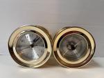 Brass Ship Bell Clock and Barometer Set