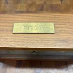 Vintage Wood Weather Station with Barometer and Thermometer