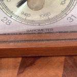 Vintage Wood Weather Station with Barometer and Thermometer