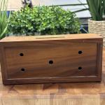 Vintage Wood Weather Station with Barometer and Thermometer