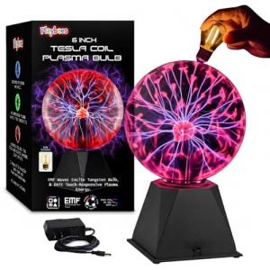 Playbees 6-Inch Plasma Ball with Lightning Effects