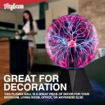 Playbees 6-Inch Plasma Ball with Lightning Effects