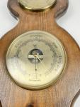 Vintage Wall Clock Weather Station Thermometer Barometer Hygrometer Brown France