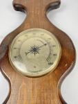 Vintage Wall Clock Weather Station Thermometer Barometer Hygrometer Brown France