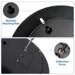 3-in-1 Analog Weather Station Barometer Thermometer Hygrometer, Wall Mounted Mechanical Indoor Outdoor Weather Instrument for Home, Garden, Office, Fishing, No Battery Aluminum Design