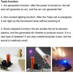 Wireless 15W Tesla Coil Music Speaker Kit