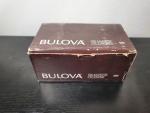 Bulova Brass Desk Clock with Thermometer and Barometer