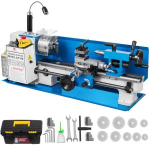 Mini Metal Lathe with Variable Speed, 7"x14