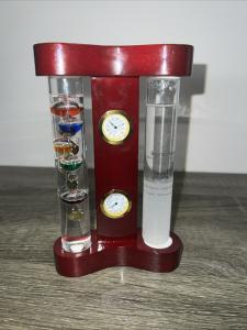 Analog Weather Station with Galileo Thermometer and Storm Glass