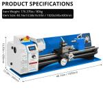 Mini Metal Lathe Machine with Variable Speed