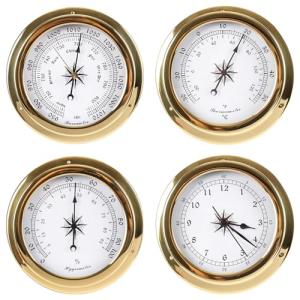 Analog Weather Station Set with Barometer and Clock