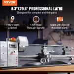 VEVOR Compact Metal Lathe 210x750mm, 50-2500 RPM