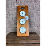 Wall-Mounted Weather Station with Thermometer and Barometer
